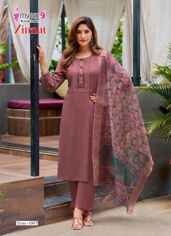 Mystic9 zinnat vol 1 designer long kurtis wholesalers